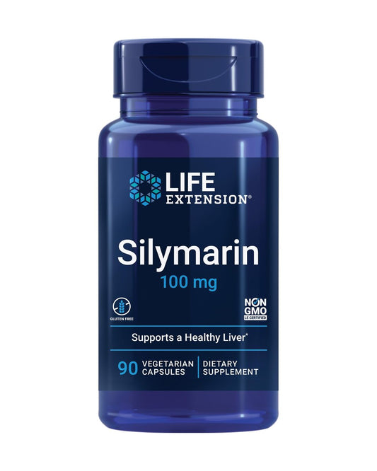 Life Extension Silymarin – Mariendistel-Extrakt – Unterstützt die Lebergesundheit – Glutenfrei, Nicht-GVO, Vegetarisch – 90 Kapseln