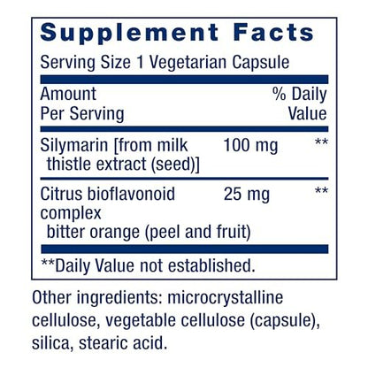 Life Extension Silymarin – Mariendistel-Extrakt – Unterstützt die Lebergesundheit – Glutenfrei, Nicht-GVO, Vegetarisch – 90 Kapseln