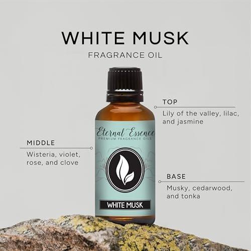 Eternal Essence Oils Weißer Moschus 30 ml Premium Duftöl – für Kerzen-, Seifenherstellung, Aromatherapie, Diffuser, Haushaltspflege & Luftbefeuchter