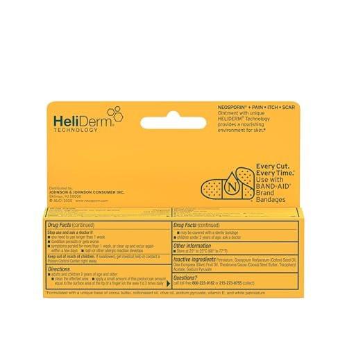 Neosporin + Schmerz, Juckreiz & Narben, Erste Hilfe Triple Antibiotika Salbe für Infektionsschutz und Wundpflege mit maximaler Schmerz- und Juckreizlinderung, hilft das Erscheinungsbild von Narben zu minimieren, 28 g