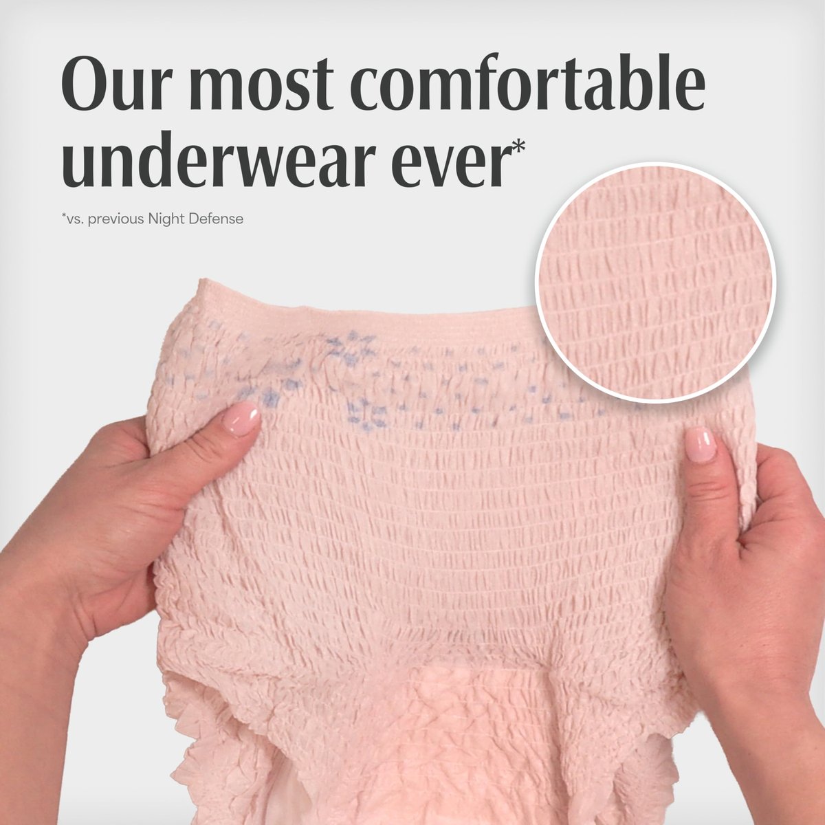 Depend Night Defense Windeln für Erwachsene, Inkontinenz & postpartale Blasenlecks Unterwäsche für Frauen, Einweg, über Nacht, XL, Blush, 12 Stück, Verpackung kann variieren