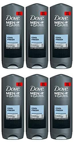 Dove Men Care Körper- und Gesichtsreinigung, Cool Fresh – 13,5 Fl Oz / 400 ml x 6er-Pack, hergestellt in Deutschland