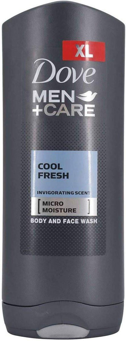 Dove Men Care Körper- und Gesichtsreinigung, Cool Fresh – 13,5 Fl Oz / 400 ml x 6er-Pack, hergestellt in Deutschland