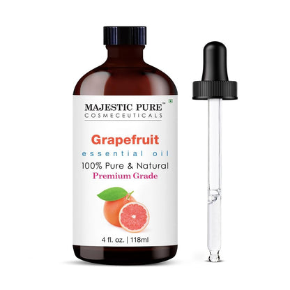 Majestic Pure Grapefruitöl – 100% reines und natürliches ätherisches Öl mit Glaspipette, 118 ml – ideal für Diffuser, Aromatherapie, Seifen- und Kerzenherstellung