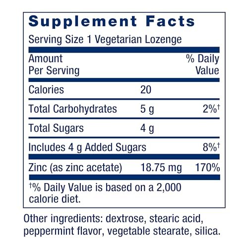 Life Extension Enhanced Zinc Lozenges – Zinkacetat zur optimalen Immununterstützung, starke Immunantwort, ionisches Zink, Non-GMO, glutenfrei, vegetarisch, 30 Lutschtabletten