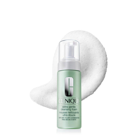 Clinique 3-Stufen Extra Mild Reinigungsschaum Gesichtsreiniger | Für trockene + empfindliche Haut | Nicht reizend, reinigend + beruhigend, 125 ml