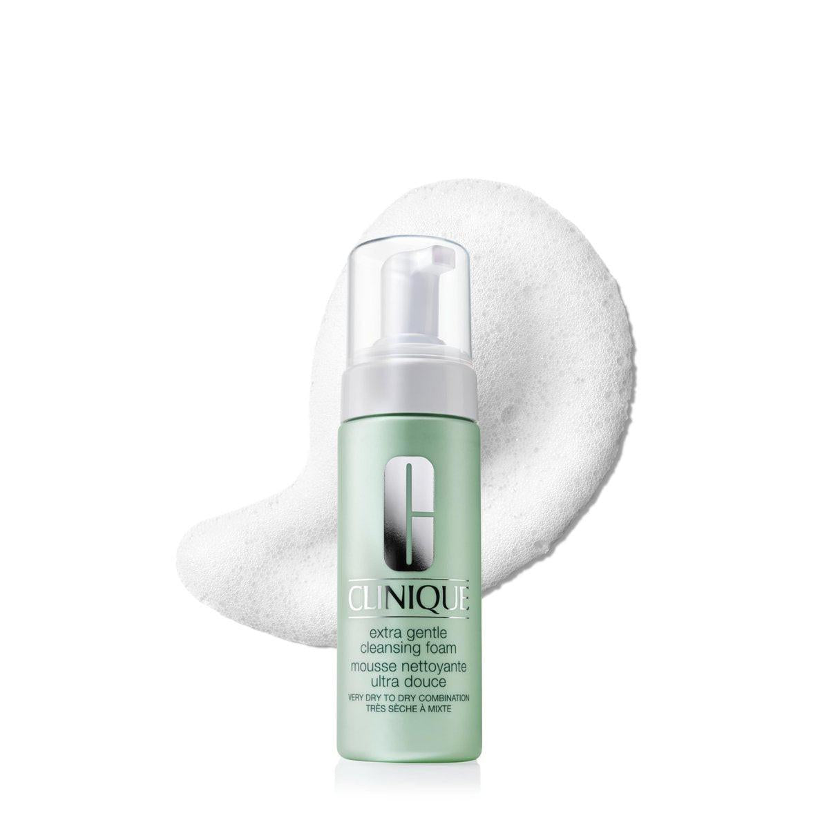 Clinique 3-Stufen Extra Mild Reinigungsschaum Gesichtsreiniger | Für trockene + empfindliche Haut | Nicht reizend, reinigend + beruhigend, 125 ml