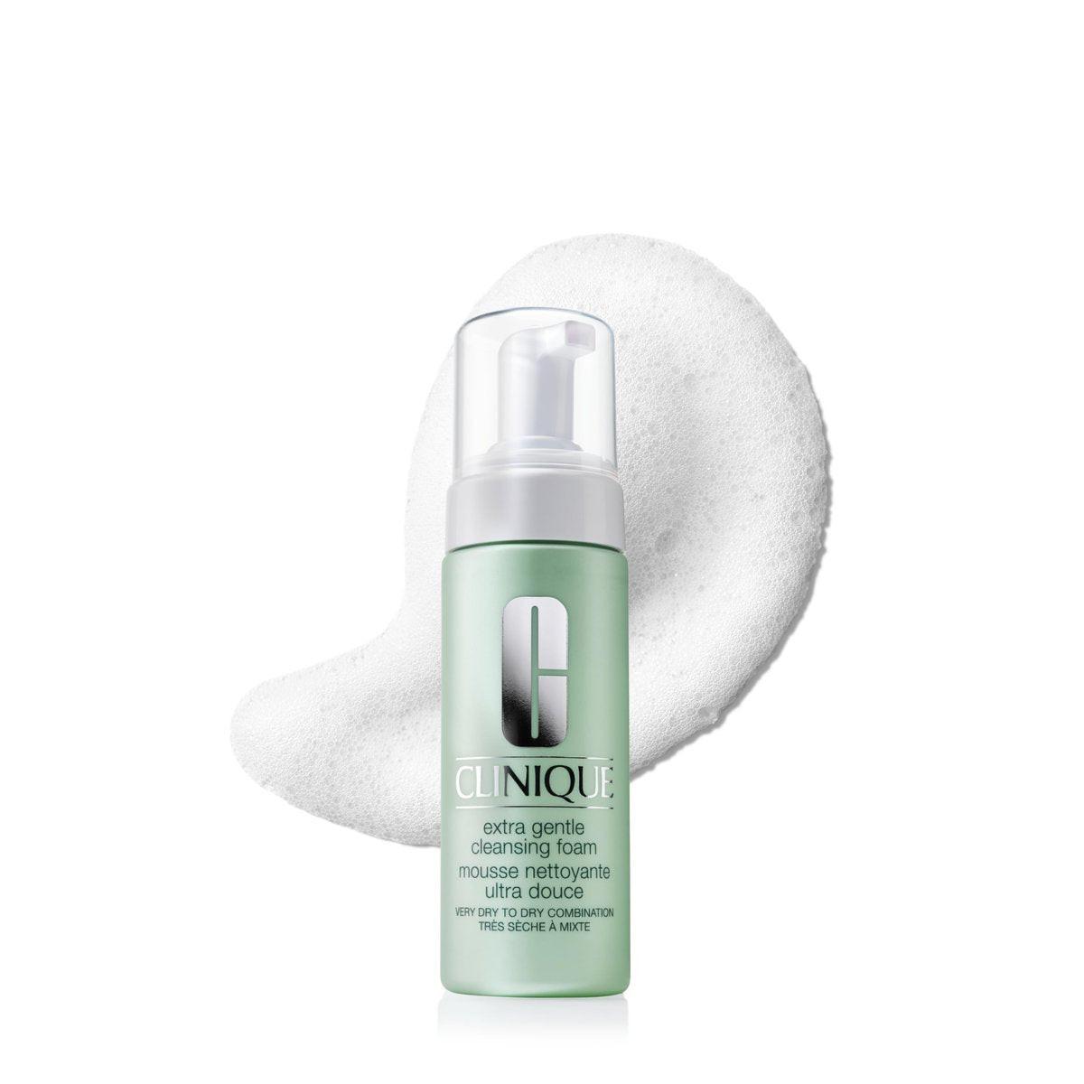 Clinique 3-Stufen Extra Mild Reinigungsschaum Gesichtsreiniger | Für trockene + empfindliche Haut | Nicht reizend, reinigend + beruhigend, 125 ml