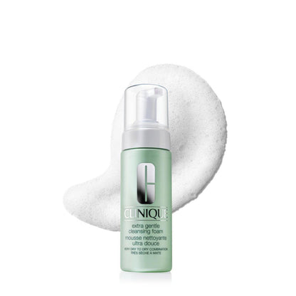 Clinique 3-Stufen Extra Mild Reinigungsschaum Gesichtsreiniger | Für trockene + empfindliche Haut | Nicht reizend, reinigend + beruhigend, 125 ml