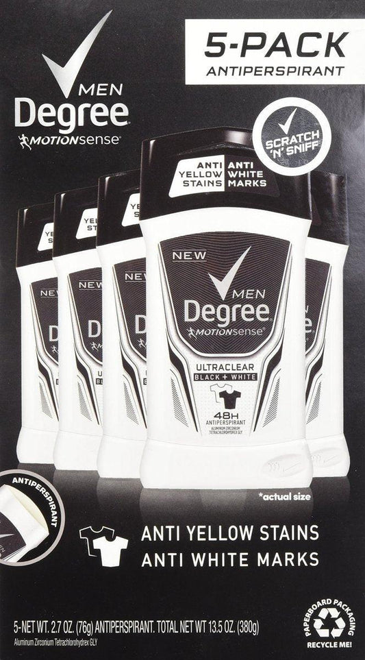Degree Men Adrenaline Series Antitranspirant & Deodorant 2,7 oz 5er-Pack + 1,7 oz Extra