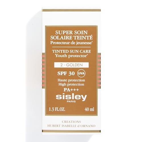 Sisley Paris Getönte Sonnencreme SPF 30, 2 Golden – 40 ml – Nicht fettende getönte Feuchtigkeitscreme – Breitspektrum UVA/UVB-Schutz – Wasserbeständig bis zu 40 Minuten – Nicht komedogen