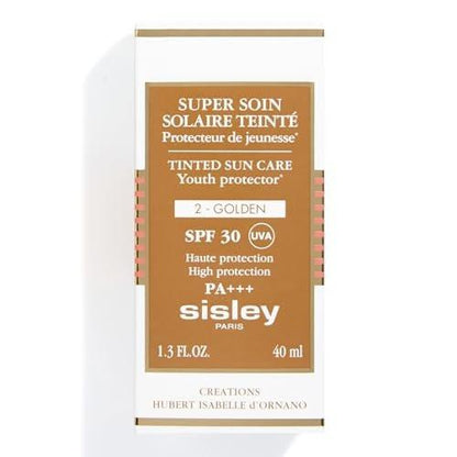 Sisley Paris Getönte Sonnencreme SPF 30, 2 Golden – 40 ml – Nicht fettende getönte Feuchtigkeitscreme – Breitspektrum UVA/UVB-Schutz – Wasserbeständig bis zu 40 Minuten – Nicht komedogen
