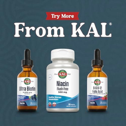 KAL Ultra Biotin 10000mcg DropIns – Flüssige Biotin-Tropfen für Haar, Haut & Nägel, hochdosiertes Vitamin B7, natürlicher Beeren-Mix-Geschmack, 59 ml (ca. 59 Portionen)