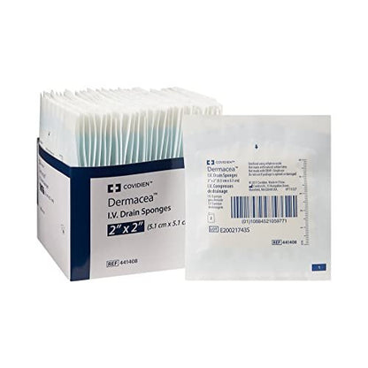 Covidien Dermacea I.V. Drain-Wundtupfer, 2" x 2" (70 Stück)