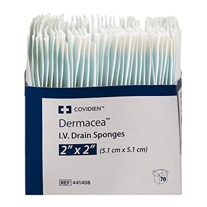 Covidien Dermacea I.V. Drain-Wundtupfer, 2" x 2" (70 Stück)