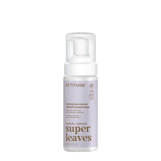 ATTITUDE Schwangerschaft Gesichtsreinigungsschaum, EWG-zertifiziert, dermatologisch getestet, pflanzlich & mineralisch, vegane Mutterschaftsprodukte, Arganblattextrakt, 150 ml