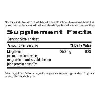 Country Life Chelated Magnesium 250mg – Unterstützt Herz, Knochen & Muskeln, Vegan & Glutenfrei