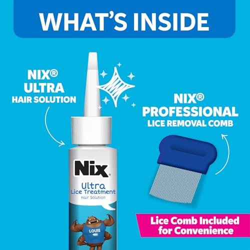 Nix Ultra Läuse Behandlung Haar-Lösung & Läusekamm, tötet Superläuse & Eier, 100 ml