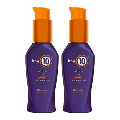 It's a 10 Haircare Miracle Oil Plus Keratin, 3 fl. oz. (2er-Pack) – Pflegendes Haaröl mit Keratin