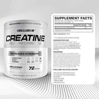 Cellucor Cor-Performance Creatin Monohydrat für Kraft und Muskelwachstum, 72 Portionen