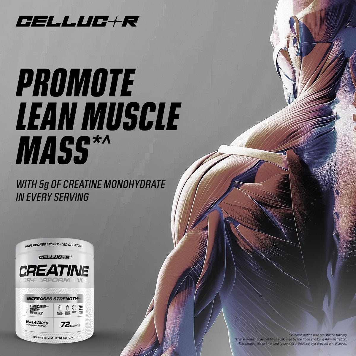 Cellucor Cor-Performance Creatin Monohydrat für Kraft und Muskelwachstum, 72 Portionen