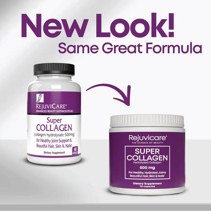 Rejuvicare Super Collagen Kapseln für Schönheit, gesunde Gelenke, Haare, Haut & Nägel, 90 Portionen, Multi
