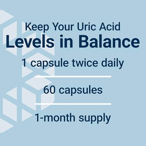Life Extension Uric Acid Control – Fördert gesundes Harnsäuregleichgewicht, unterstützt Gelenkgesundheit, glutenfrei, nicht gentechnisch verändert, vegetarisch, 60 Kapseln