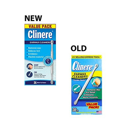 Clinere Ohrenreiniger – Sanfte Gehörgangsreinigung & Ohrenschmalzentfernung, Juckreizlinderung, Peeling, 36 Stück