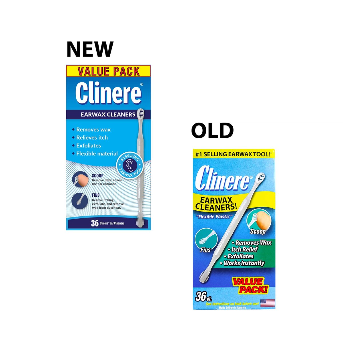 Clinere Ohrenreiniger – Sanfte Gehörgangsreinigung & Ohrenschmalzentfernung, Juckreizlinderung, Peeling, 36 Stück
