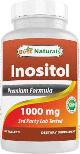 Best Naturals Inositol 1000 mg – 60 Tabletten – Nahrungsergänzungsmittel mit Vitamin B8
