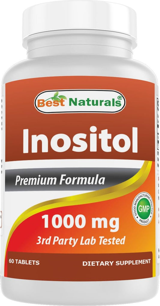 Best Naturals Inositol 1000 mg – 60 Tabletten – Nahrungsergänzungsmittel mit Vitamin B8