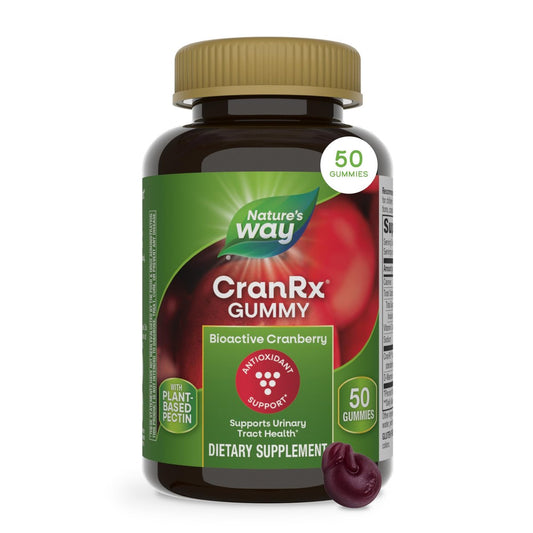 Nature's Way CranRx Cranberry Gummis – Unterstützung der Harnwegsgesundheit* mit 100% Cranberry-Fruchtkonzentrat, D-Mannose und Vitamin C, 50 Gummis