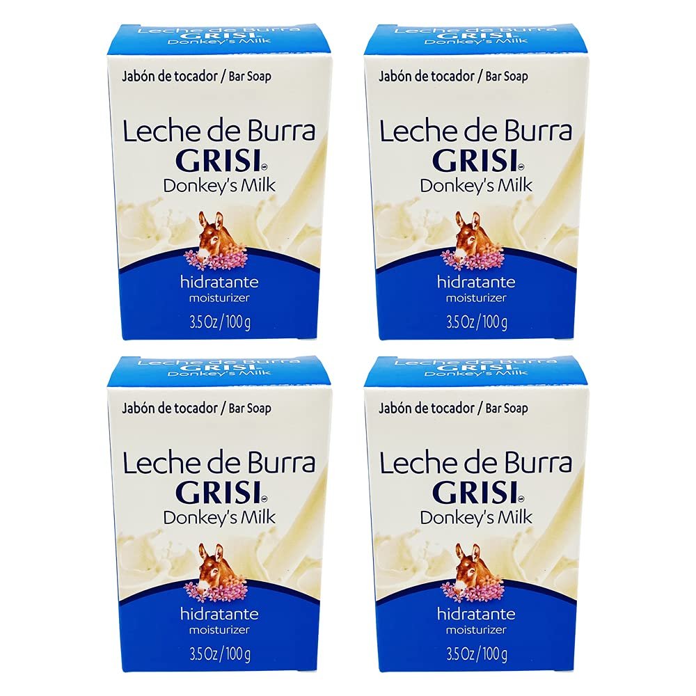 Grisi Eselmilch Seife 4er-Pack 3,5 oz – Sanfte Reinigung für empfindliche Haut
