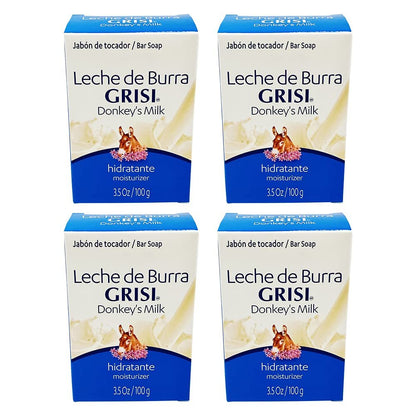 Grisi Eselmilch Seife 4er-Pack 3,5 oz – Sanfte Reinigung für empfindliche Haut
