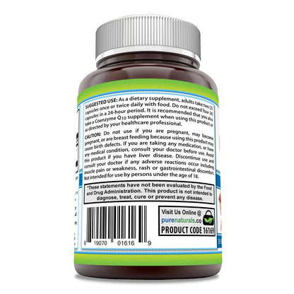 Pure Naturals Rotschimmelreis 1200 mg pro Portion, 240 Kapseln – Nahrungsergänzung, Nicht-GVO, Glutenfrei, Hergestellt in USA