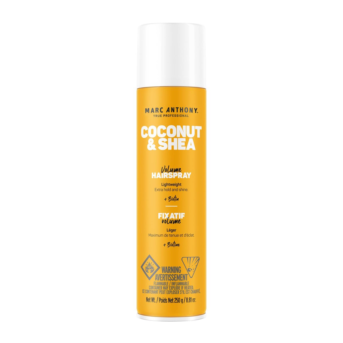 Marc Anthony Volumen-Haarspray für Volumen & Glanz, Kokosnuss & Shea - Lang anhaltender, anti-humider, flexibler Halt ohne Kleben, Rückstände oder Schuppen