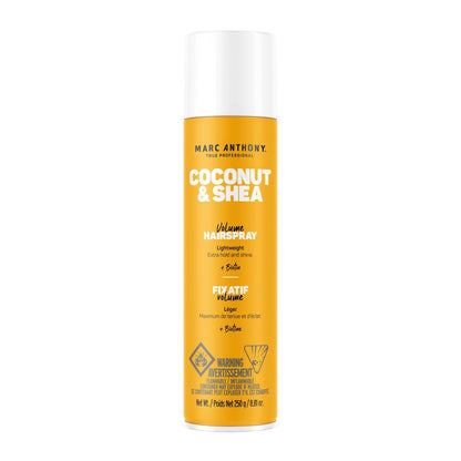 Marc Anthony Volumen-Haarspray für Volumen & Glanz, Kokosnuss & Shea - Lang anhaltender, anti-humider, flexibler Halt ohne Kleben, Rückstände oder Schuppen
