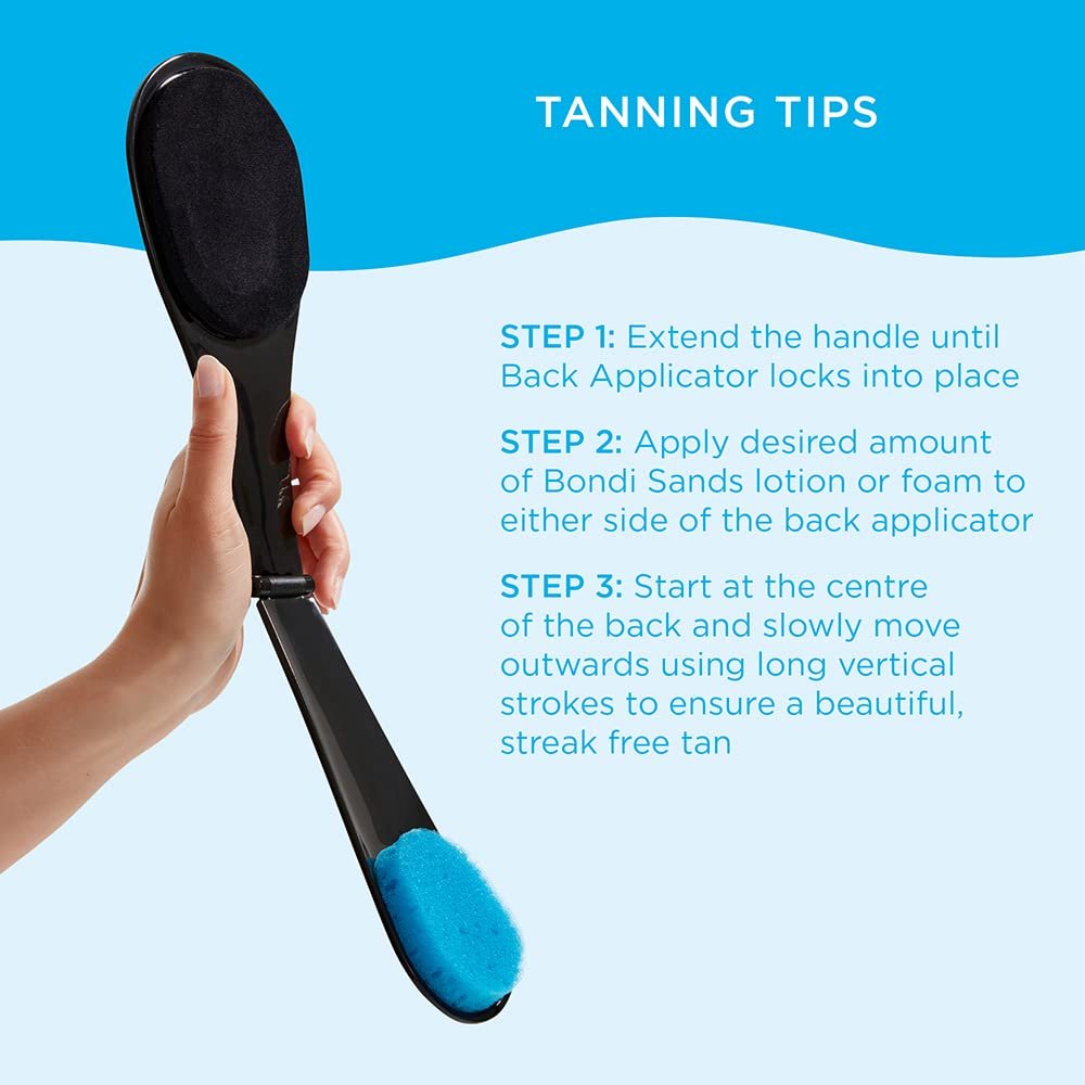 Bondi Sands Selbstbräuner-Rückenapplikator – Einfach zu verwendendes Gerät für eine gesunde, strahlende und streifenfreie Bräune – Inklusive 1 Applikator und Ersatzpads