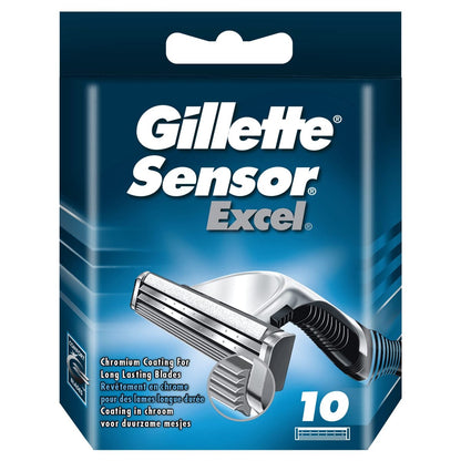 Gillette Sensor Excel Rasierklingen für Herren, 10 Klingen im Pack