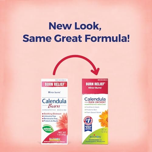 Boiron Calendula Brandsalbe – Linderung bei leichten Verbrennungen durch Kochen, Reibung oder Sonnenbrand – 28 g