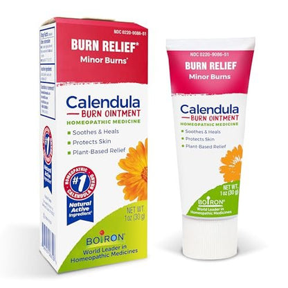 Boiron Calendula Brandsalbe – Linderung bei leichten Verbrennungen durch Kochen, Reibung oder Sonnenbrand – 28 g