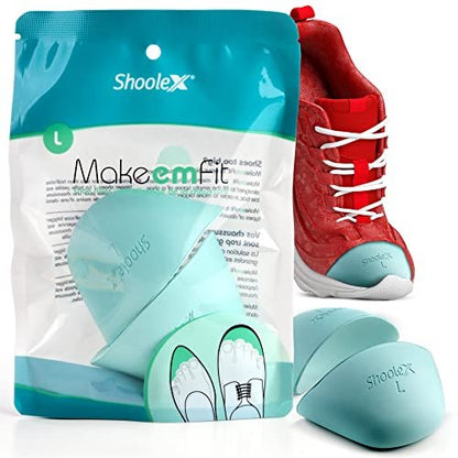 Shoolex Make 'Em Fit Schuhfüller für zu große Schuhe – Memory-Schaum Zehenpolster für Herren & Damen – Schuhgrößenverkleinerer für Sport, Freizeit, High Heels (Groß, siehe Foto für Maße)