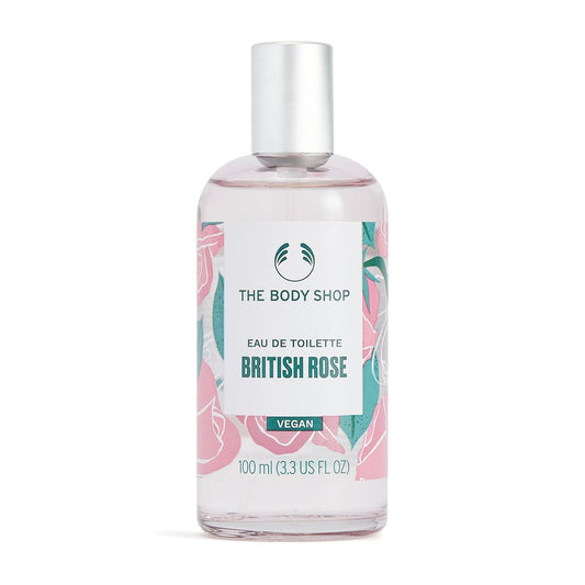 The Body Shop British Rose Eau De Toilette – Frischer, tauiger Duft – Vegan – 3,3 oz
