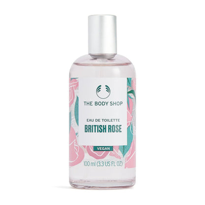 The Body Shop British Rose Eau De Toilette – Frischer, tauiger Duft – Vegan – 3,3 oz