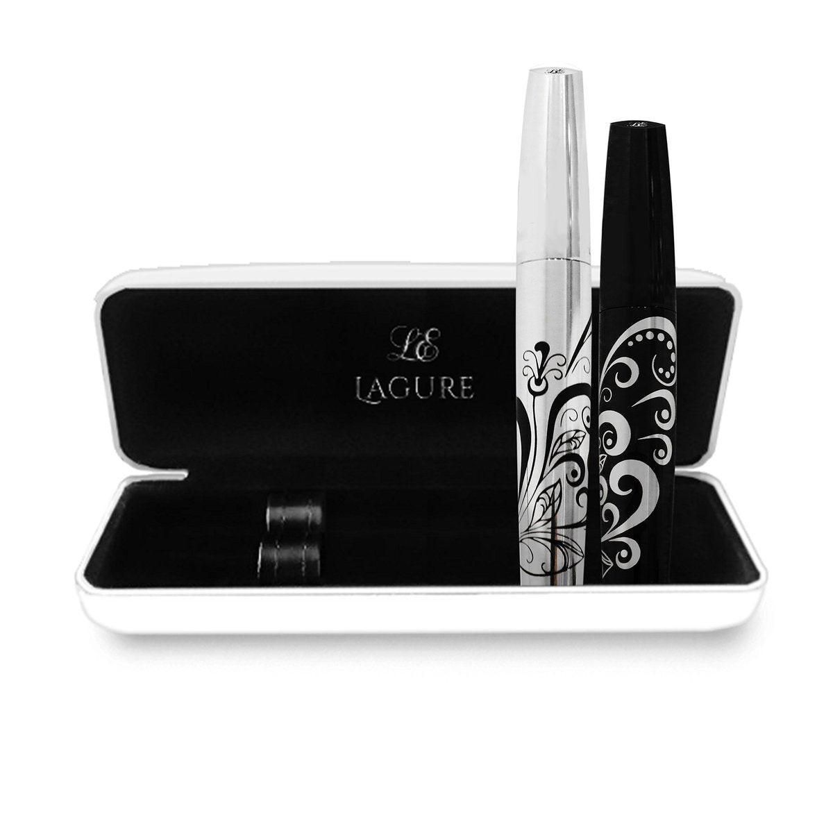 Lagure 400x Silk Fiber Lash Mascara – Verdickende & verlängernde Wimperntusche mit seidigen Fasern – wasserfest, wischfest, hypoallergen – inkl. Etui