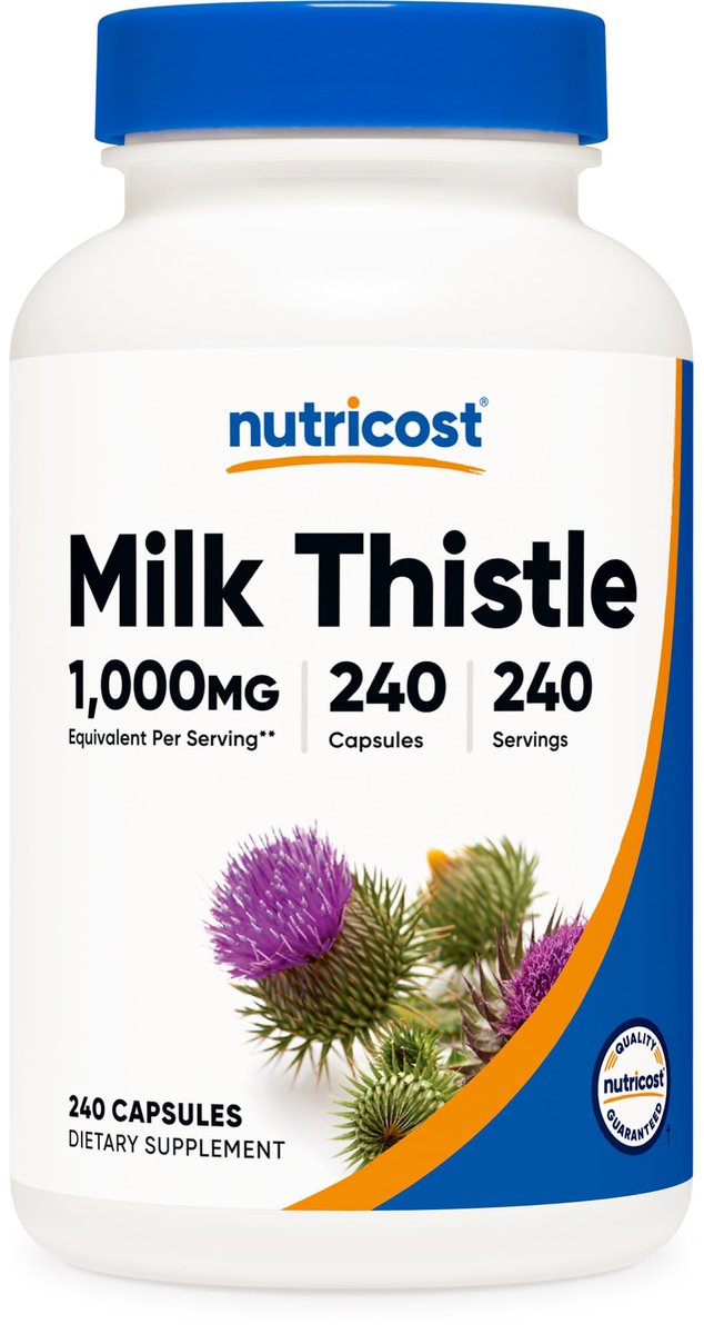 Nutricost Mariendistel-Extrakt 240 Kapseln – Vegan, GVO-frei & Glutenfrei, 240 Portionen pro Flasche