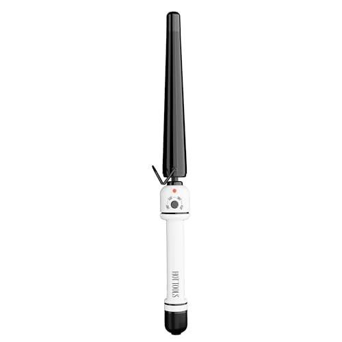 HOT TOOLS Professioneller Nano-Keramik-Lockenstab mit extra langem, konischem Aufsatz für glänzende Locken, 3/4 bis 1 1/4 Zoll