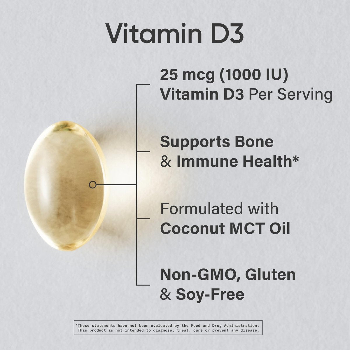 Sports Research® Vitamin D3 1000 IE mit Kokos-MCT-Öl – Hochdosiertes Vitamin-D-Präparat für Immun- und Knochenunterstützung – Glutenfrei · Nicht-GVO · Sojafrei – 360 Weichkapseln