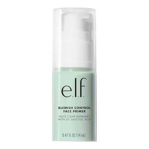e.l.f. Blemish Control Face Primer - Beruhigender & feuchtigkeitsspendender Make-up Primer zur Bekämpfung von Unreinheiten, fixiert Make-up für langanhaltenden Halt, vegan & tierversuchsfrei, 0,47 Fl Oz
