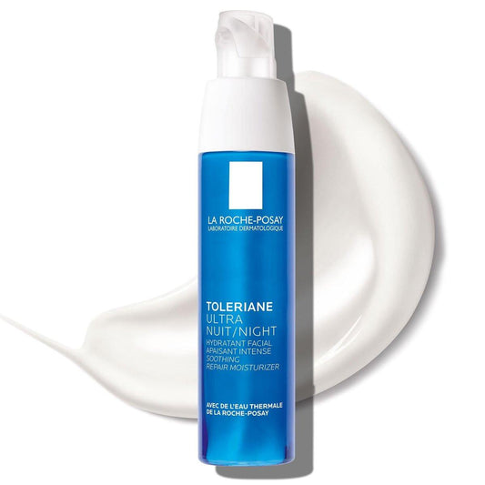 La Roche-Posay Toleriane Dermallergo Nachtcreme für das Gesicht – Intensiv beruhigende Feuchtigkeitscreme mit Vitamin E, allergiegetestet, für empfindliche Haut (ehemals Toleriane Ultra Night)